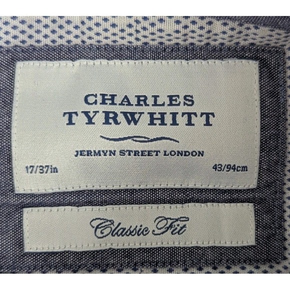 Lot of 3: Charles Tyrwhitt Men's 17/37 - XL Dress Shirt Long Sleeve Patterned - Picture 8 of 12